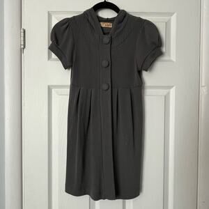 Ligali Button-Front Flyaway Hooded Sweater - Size M